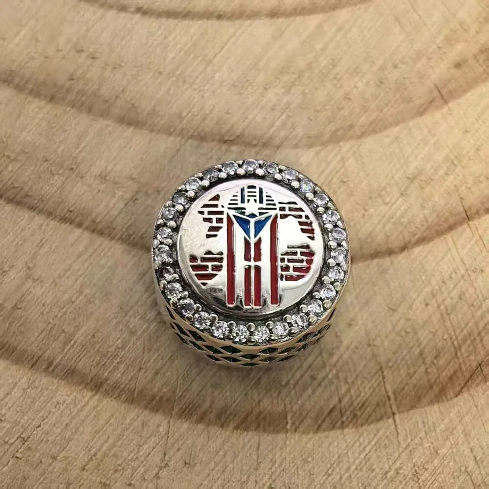 Pandora Puerto Rico Exclusive Bead Charm Pendant, S925 Silver Jewelry